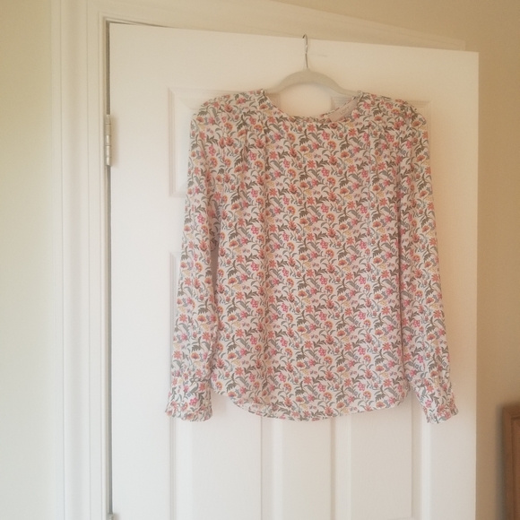 Loft Blouse Long Sleeve Floral Paisley XS - Picture 7 of 7
